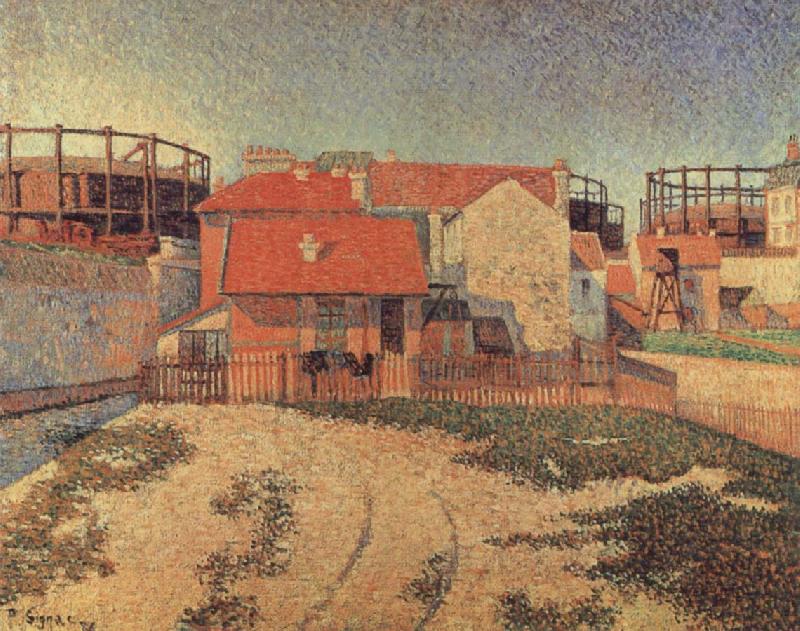 Paul Signac Gasometers at Clichy Sweden oil painting art